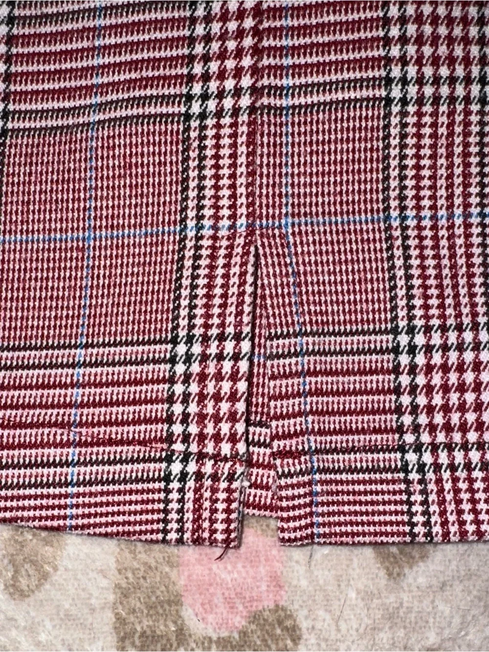 Brandy Melville Pink Plaid Mini Skirt with Black & White Accents